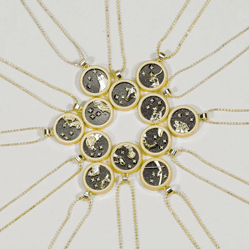 Подвеска в виде монеты YiJia шт./упак. для женщин мужчин звезд созвездий знаков