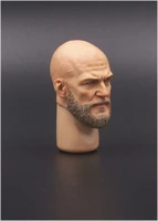 16 scale bald head sculpture carved beard a 20 mango villain head model fit 12 male soldier action figure model toy collection