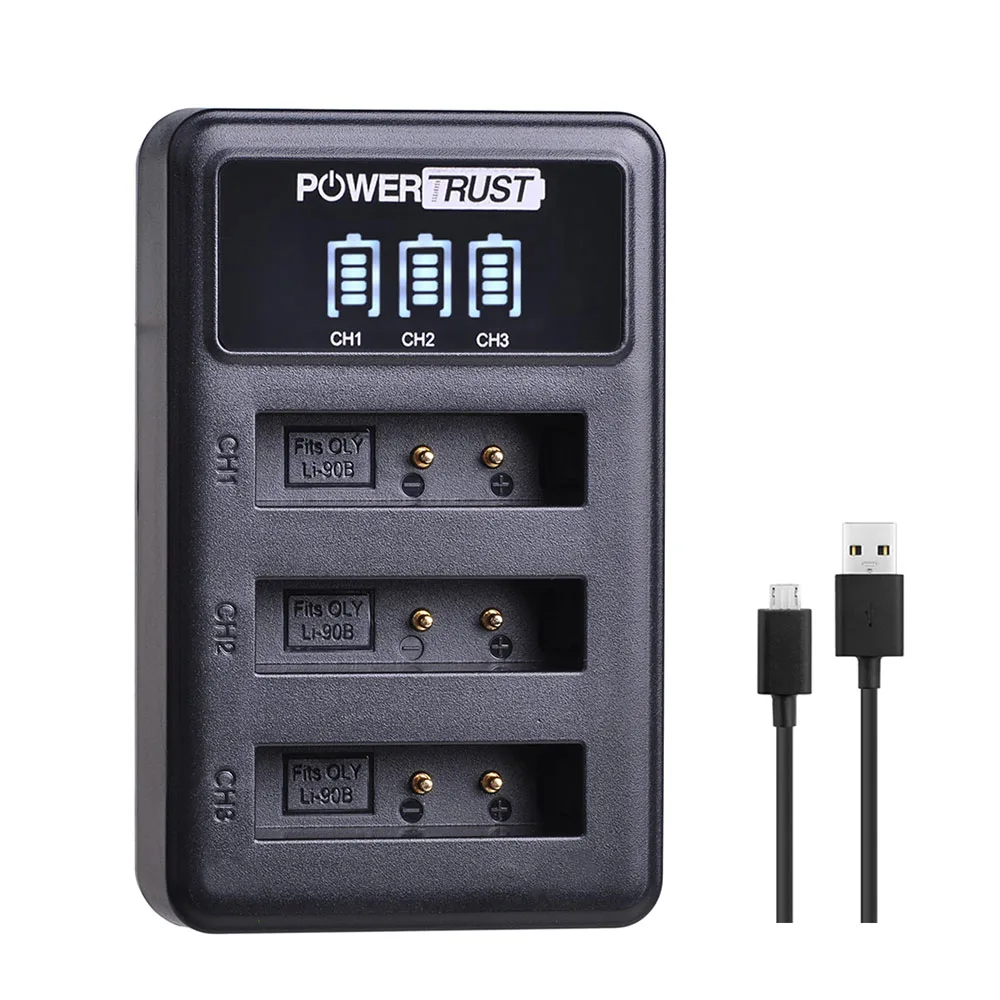 1 LED USB Charger 4x LI-90B LI ion аккумулятор 90B LI-92B Li90B Батарея и зарядка для Olympus жесткая TG-6 TG-5 TG-Tracker SH-1 молодых мам SH-2 SP-100 IHS жесткая TG-1 TG-2 - Цвет: 1 LED USB Charger