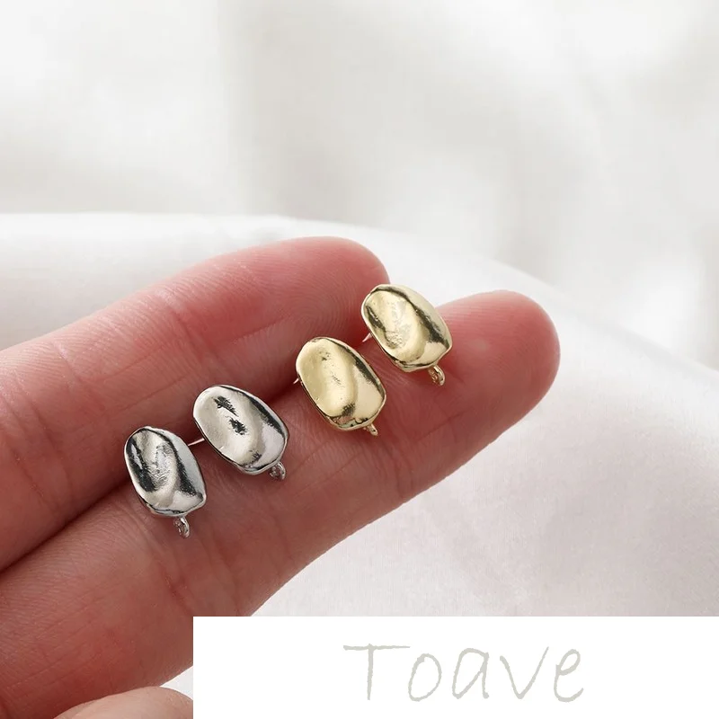 

Серьги-гвоздики серебряные, 14K, с подвесными кофейными зернами, золотой неровный