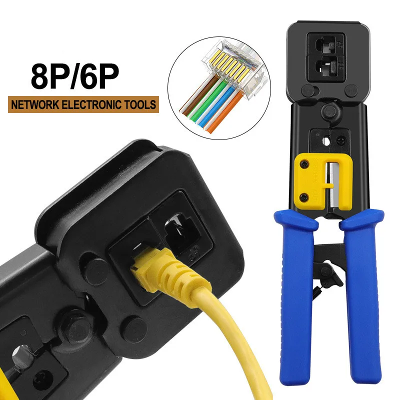 rj45 crimper rj45 crimping tool hand network tool kit for cat6 cat5 cat5e rj45 rj11 connector 8p 6p lan cable wires pliers free global shipping