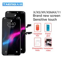 taeno for iphone x lcd screen xs max xr 11 tft with 3d touch digitizer assembly true tone no dead or bright pixel