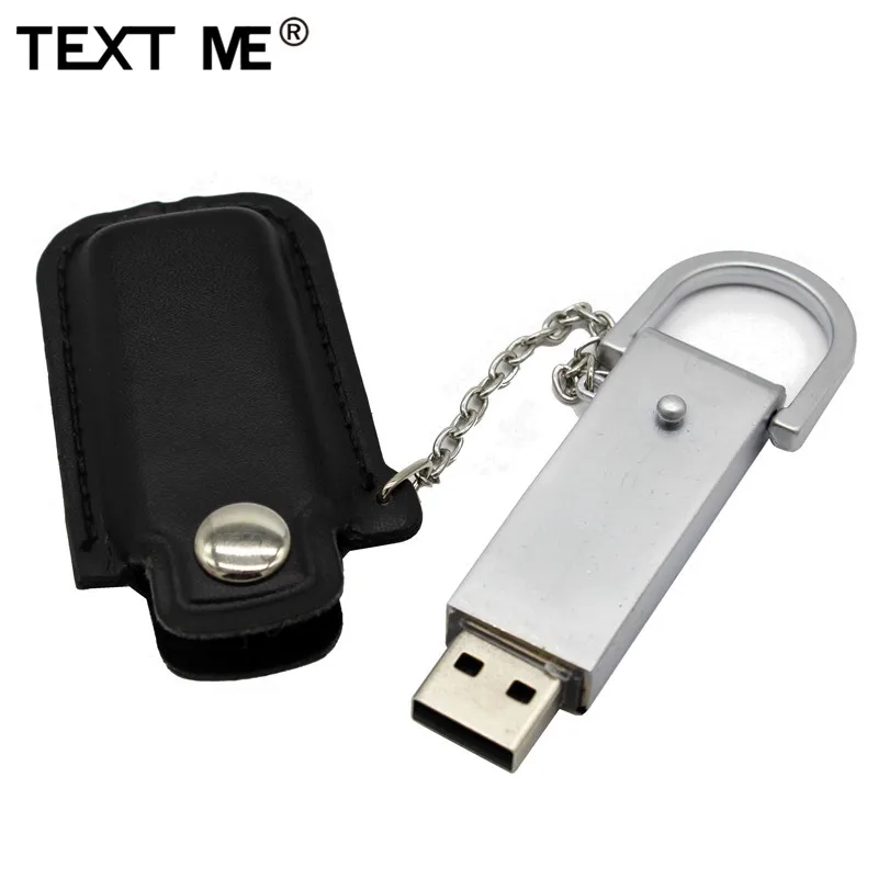 TEXT ME 64 Гб 4 цвета кожа с брелоком модель usb флеш накопитель 2 0 ГБ 8 16 32 ручка
