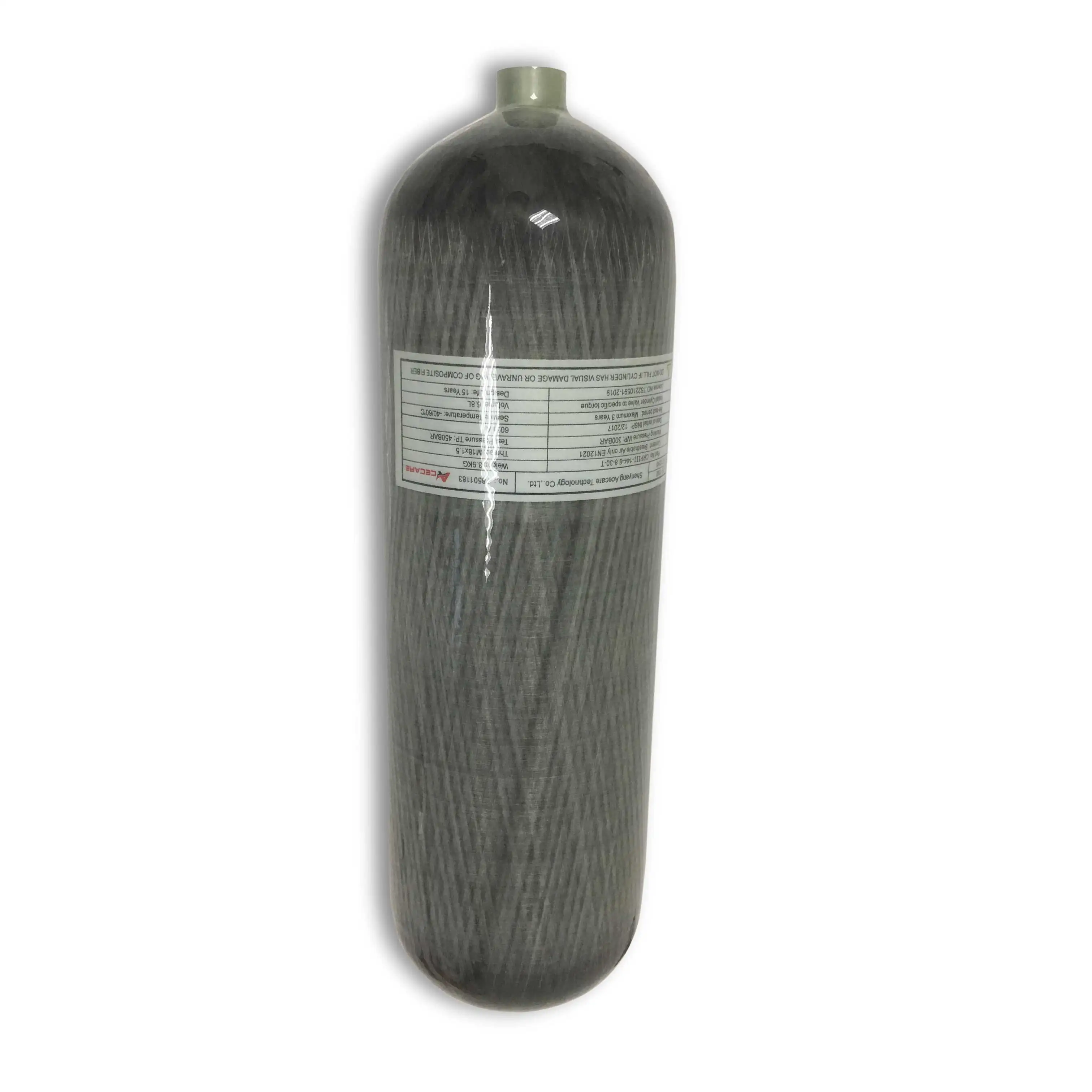 

AC168 6.8L 300bar SCBA High Pressure Composite Carbon Fiber Cylinders Diving Equipment For Airgun Air Compressed guns Acecare