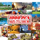 75*50 см с сумкой для хранения 1000 шт. головоломка деревянная бумага фотообои для детской спальни декоративные наклейки