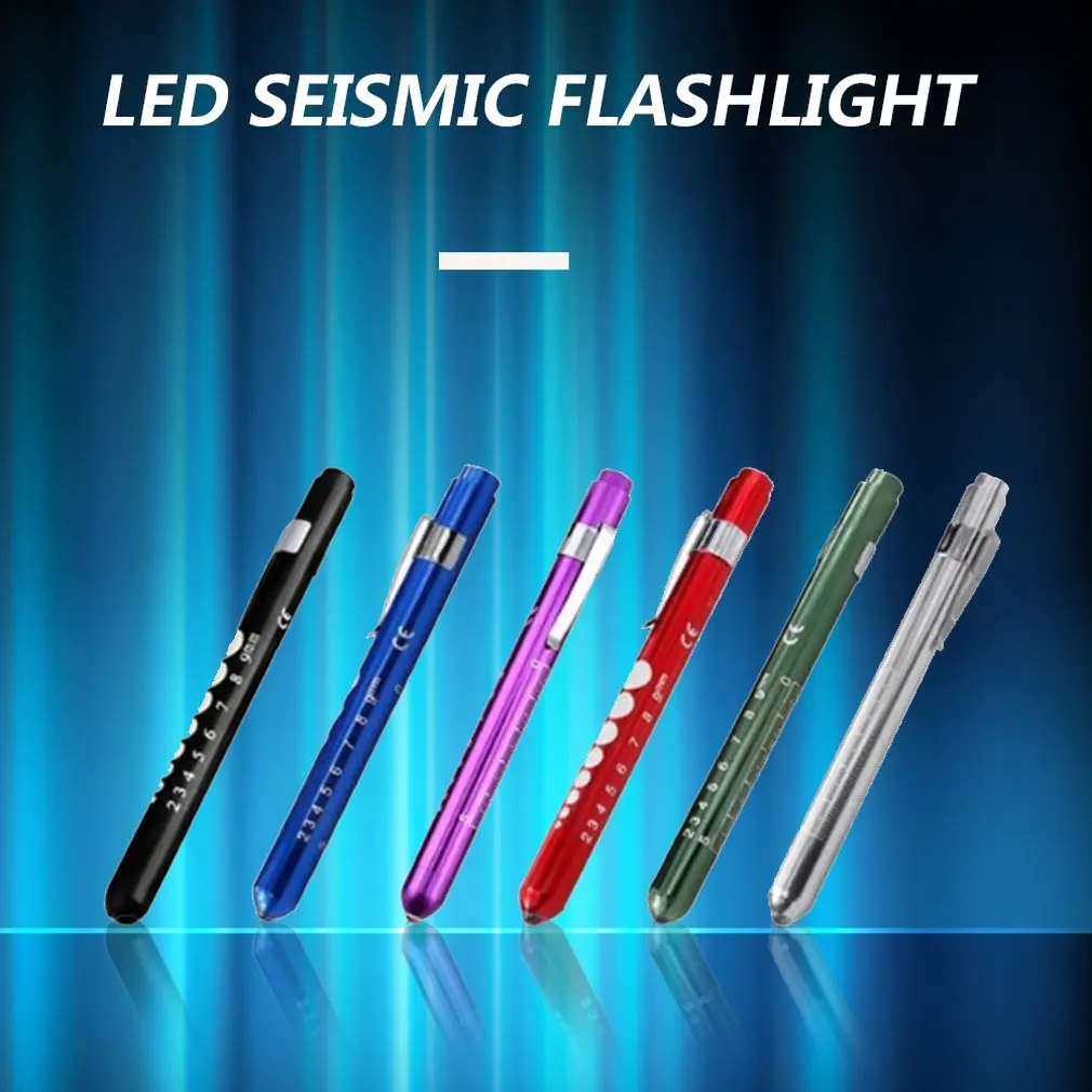 

Portable LED Flashlight Work Light Medical First Aid Pen Light Torch Lamp With Pupil Gauge Measurements Doctor Nurse Diagnosis