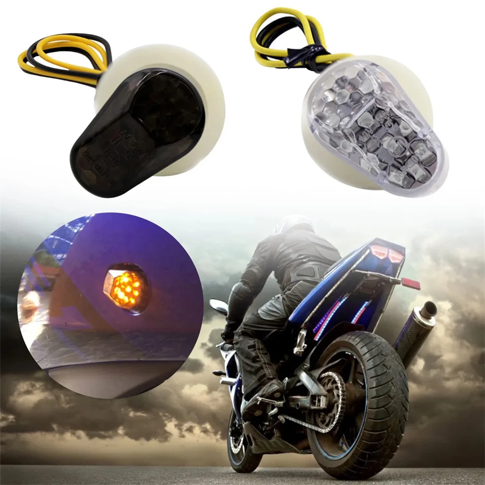 

2pcs Motorcycle Turn Signals Lights Motorbike LED Indicator Lamps Flashing Lights Motorcycle Parts For YZF R1 R6 R6S FZ1S FZ6S