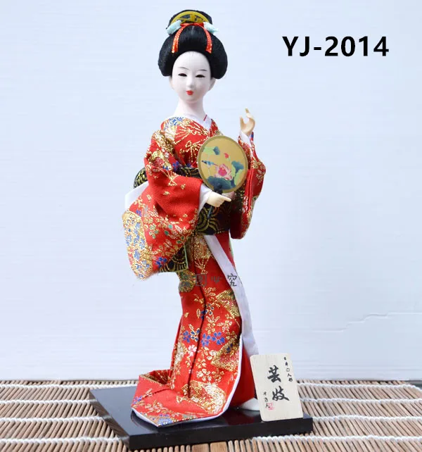 

MYBLUE 30cm Kawaii Hand Make Japanese Geisha Kimono Doll Sculpture Japanese House Figurine Home Room Decoration Accessories