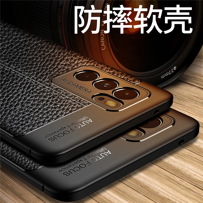 

For Oppo Reno6 Pro 5G Case Bumper Anti-knock Silicone Leather Phone Cover For Oppo Reno 6 Pro 5G Case For Oppo Reno6 Pro Plus 5G