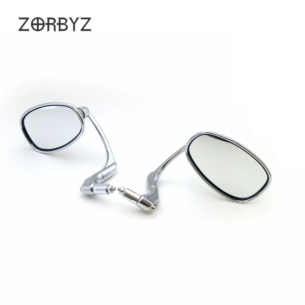 ZORBYZ 1 пара 7/8 &quot22 мм хромированные овальные боковые зеркала заднего вида в стиле