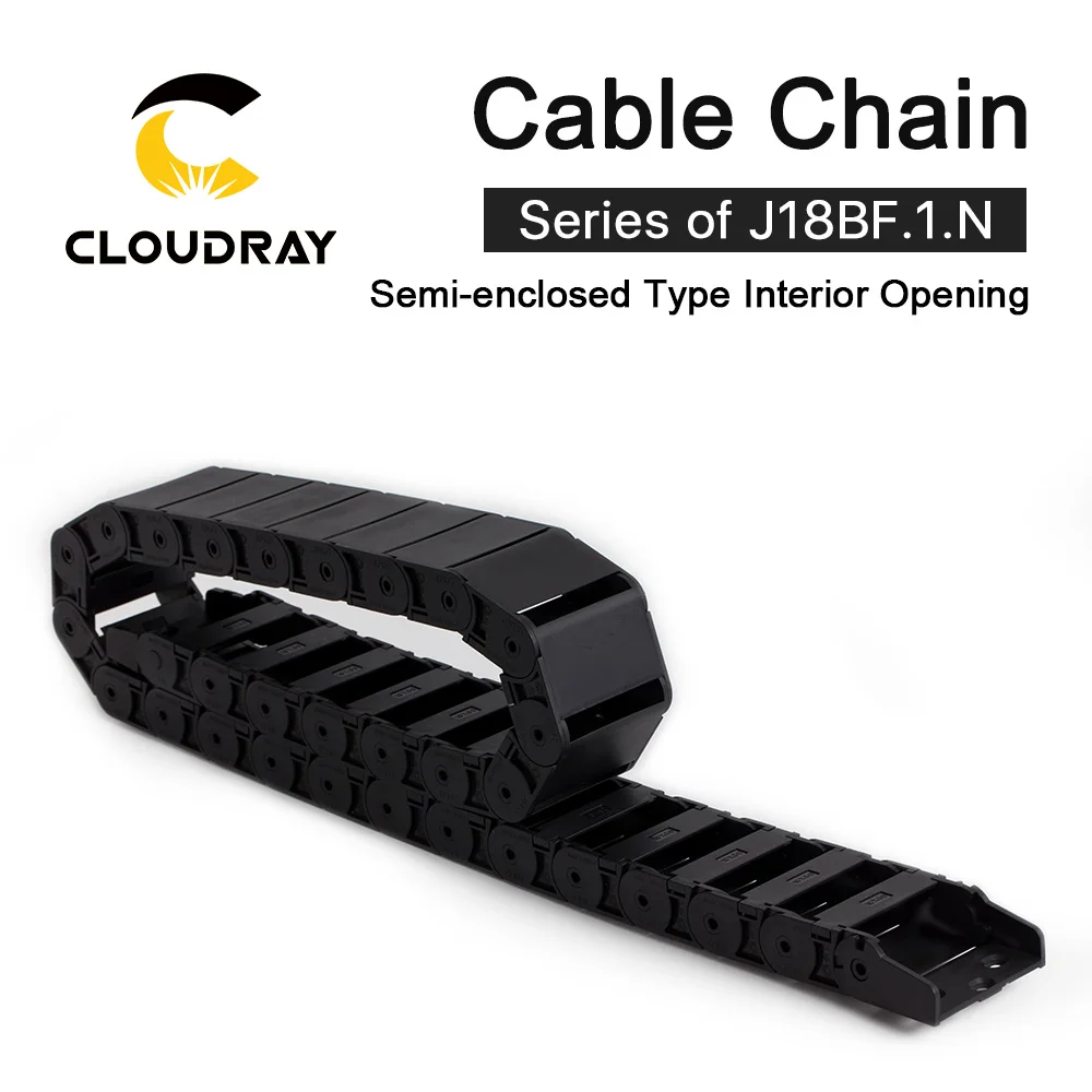 Cloudray кабельная цепь полузакрытое внутреннее отверстие 18x18 18x25 18x37 18x50 Тяговая пластиковая Тяговая передача