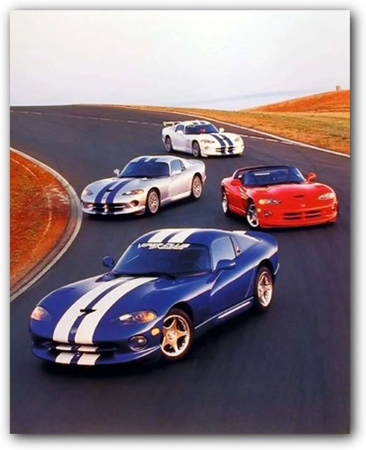 

Dodge Vipers on Track Racing Classic Sports Car Wall Decor Art Print Poster