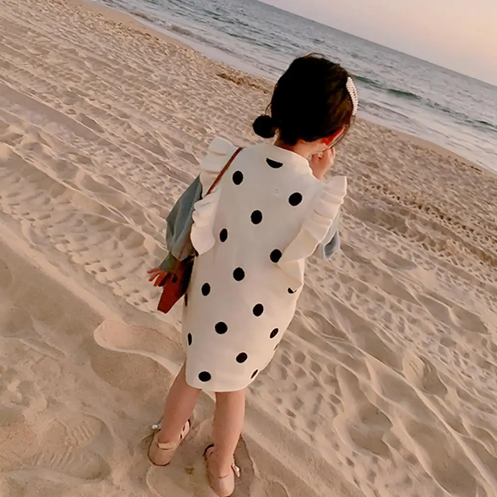 2019 г. Платье для маленьких девочек От 1 до 7 лет Осенняя трикотажная одежда