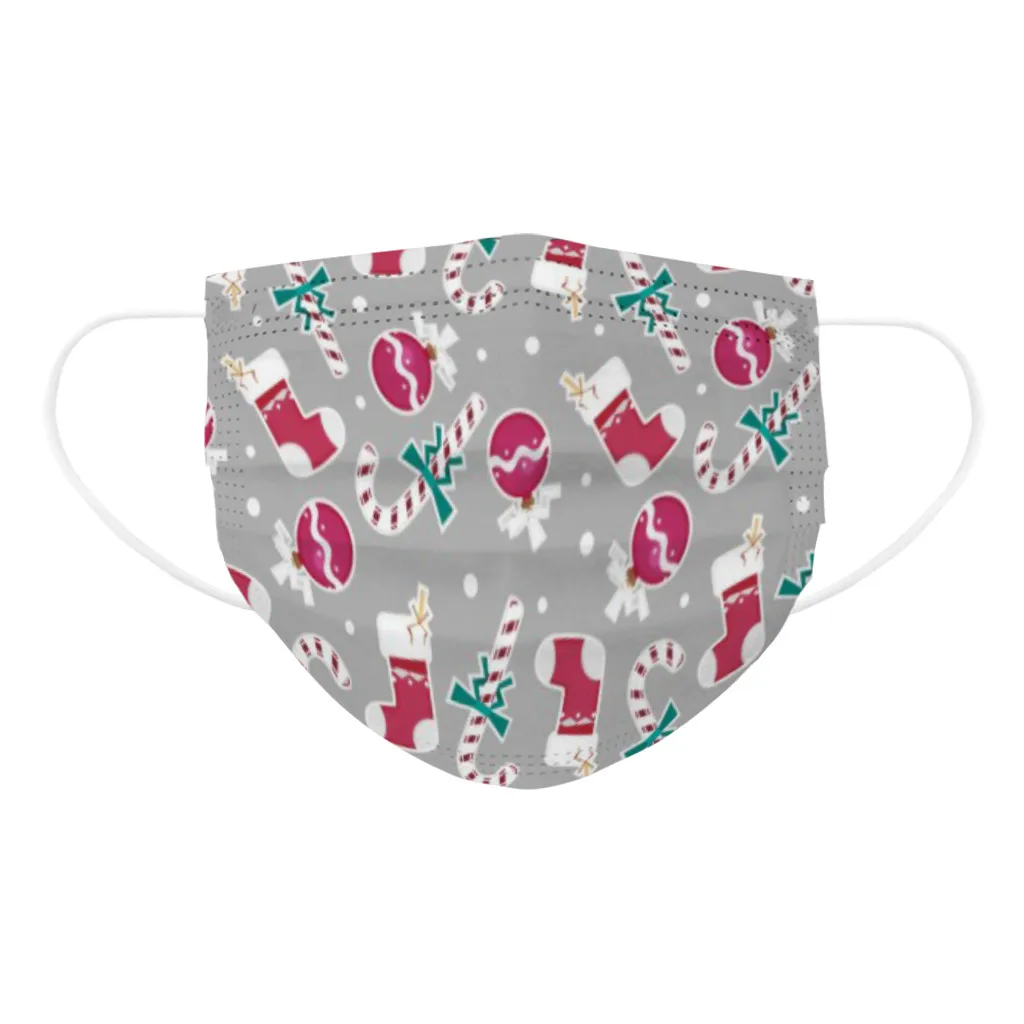 10/50/100 шт Дети Маски Рождественская маска на лицо мультфильм печатных дышащая