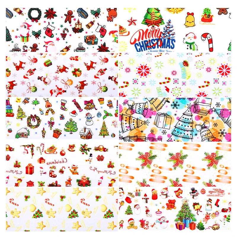 10 рулонов/коробка для ногтей переводная наклейка тема Хэллоуина наклейки