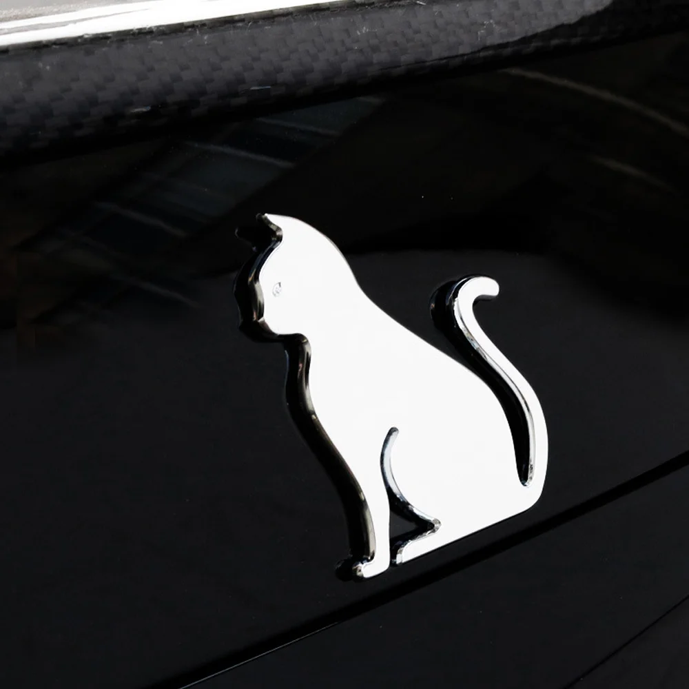 DSYCAR 1 шт. Модный 3D металлический автомобильный Декор Кот клейкий значок эмблема