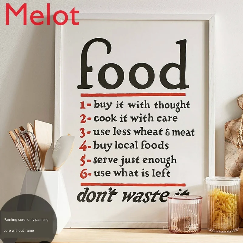 

European Style Abstract Restaurant Decorative Painting Simple Inkjet Letters Posters and Hanging Paintings room decor
