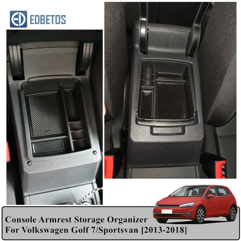 EDBETOS для Golf 7 подлокотник коробка хранения Volkswagen Mk7 VII 5G GT I R 2013 2014 2015 2018 аксессуары