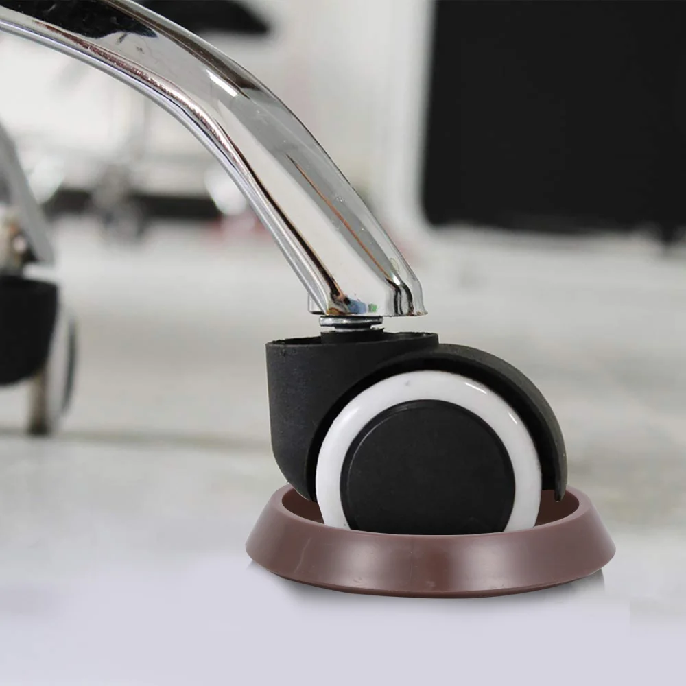 

10pcs Furniture Stopper Caster Cups Wheels Grippers Floor Protectors (Coffee)