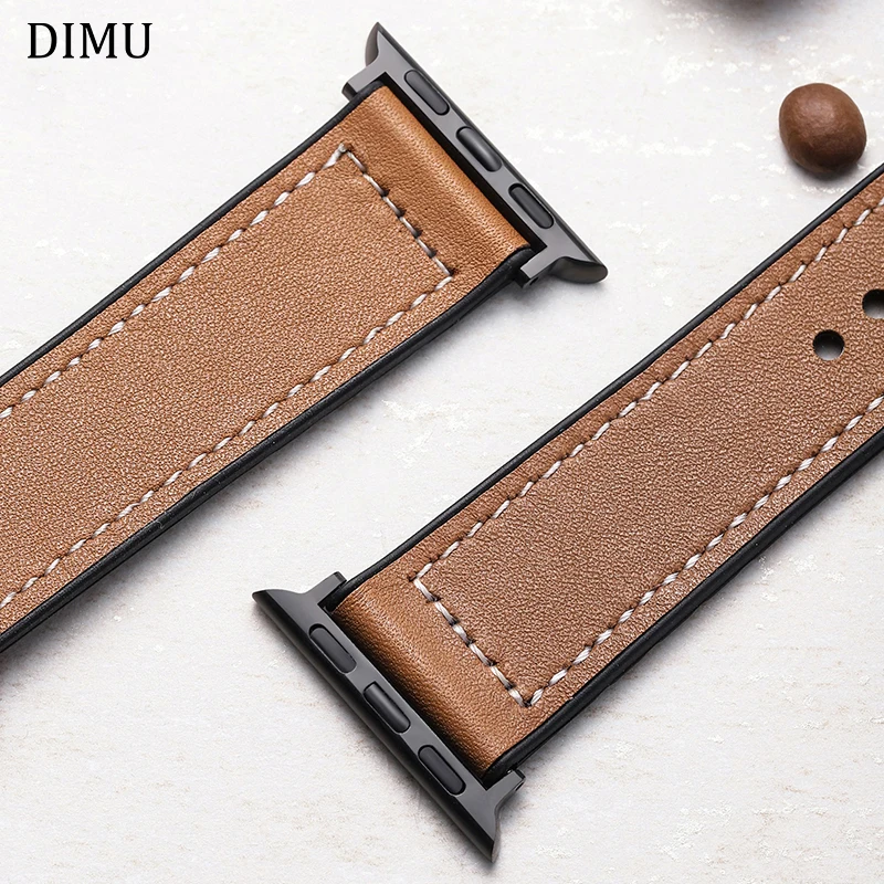 DIMU кожаный силиконовый ремешок для наручных часов Apple Watch 4 40 мм 44 браслет, ремешок для наручных часов iwatch, ремешок Series 5/4/3/2/1 38 мм 42 мм ремешок для часов
