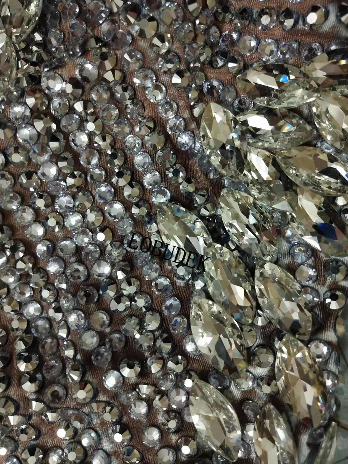 Женское платье-Русалка с серебряными камнями длинное платье для вечеринки или