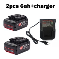 18v 5ah6 0ah rechargeable li ion battery for bosch 18v6ah power tool backup 6000mah portable replacement bat609 indicator light