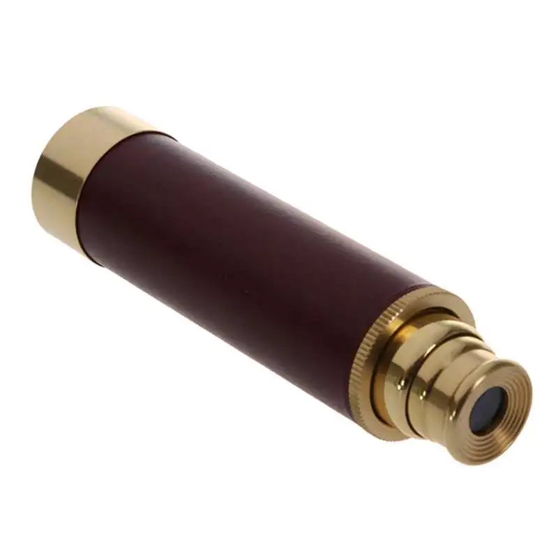 

Quality Pocket telescope Brass 25x30 binoculars Monocular Telescope Hand telescope in gold