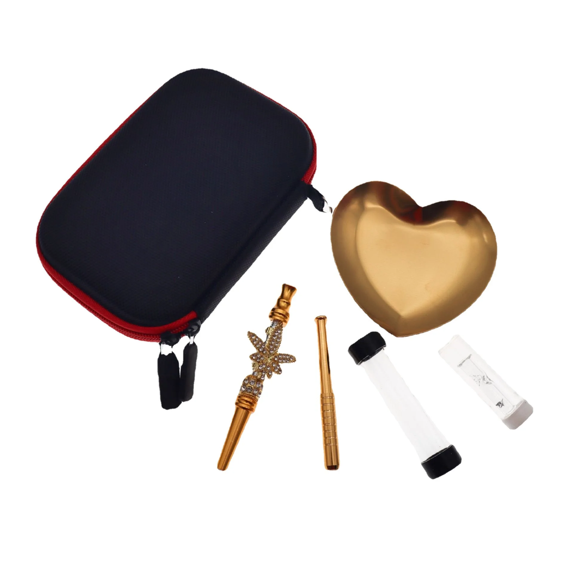 Металлический Набор для курения с ножницами в форме листьев стеклянная бутылка