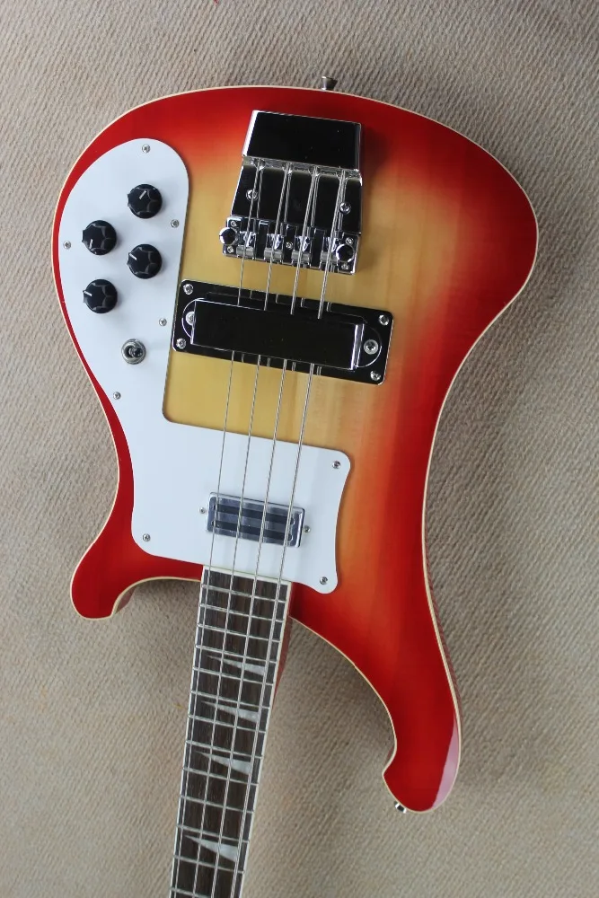 Новинка 2018 фабрика 4 струны Rickenback 4003 fireglo электрический бас прозрачная вишня Ricken