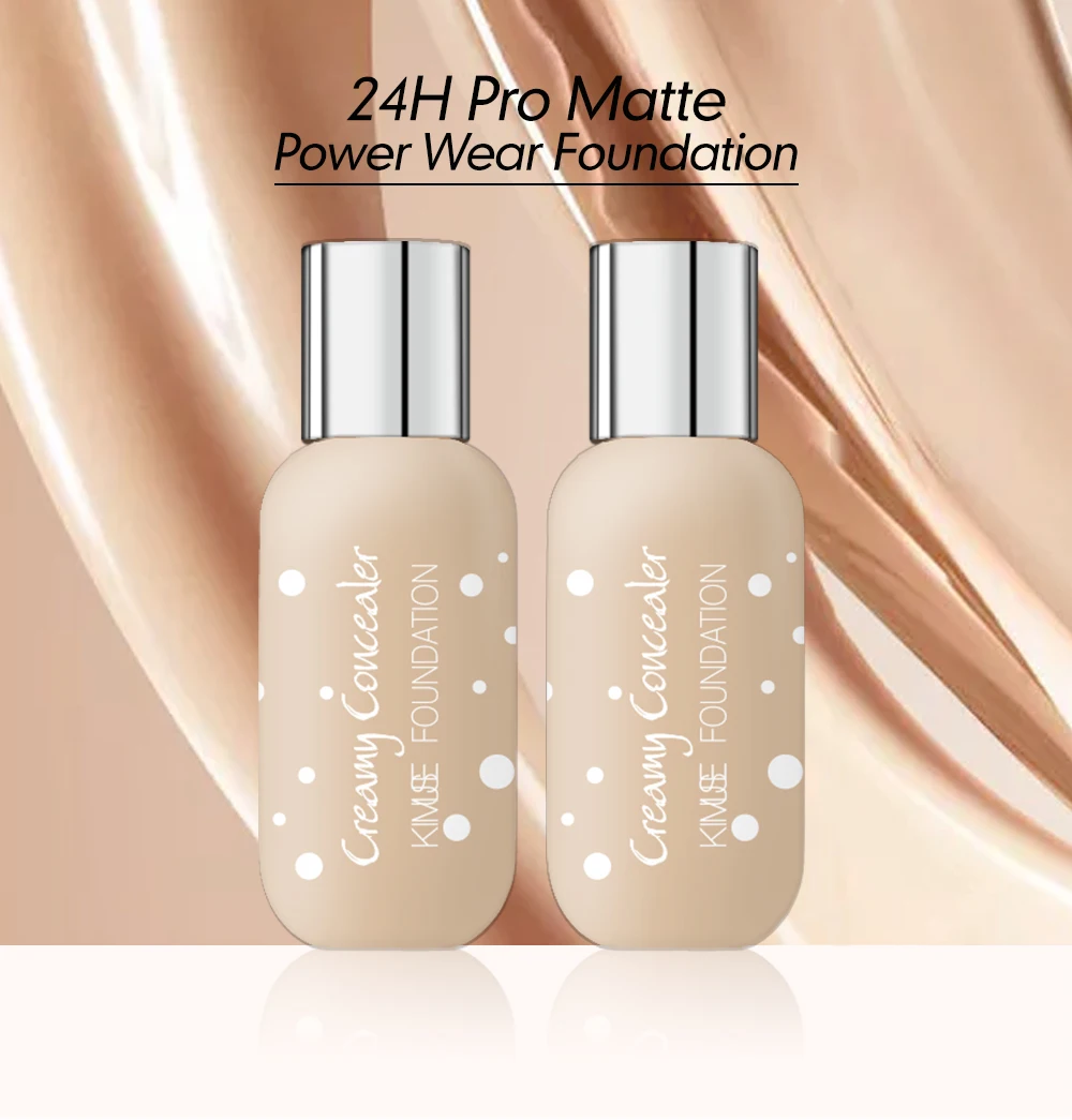 KIMUSE 24H Pro-Matte power износостойкая основа для макияжа maquiagem Профессиональный жидкий консилер водостойкий натуральный бренд