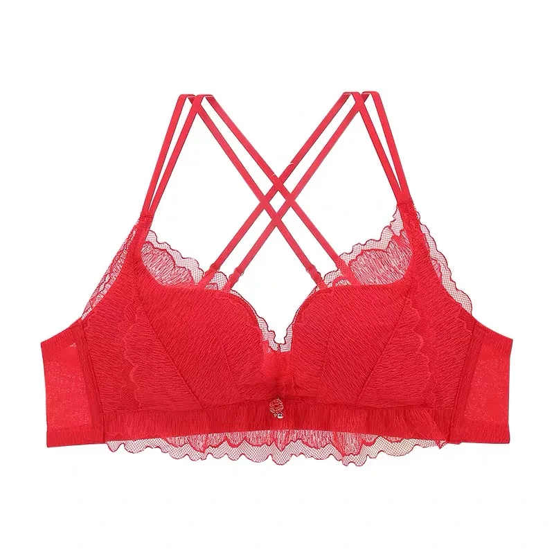 

Push Up Women Bra Fashion Lace Sexy Lingerie 3/4 Cup Wireless Comfort Underwear Girl Brassiere Female Bralette Intimates
