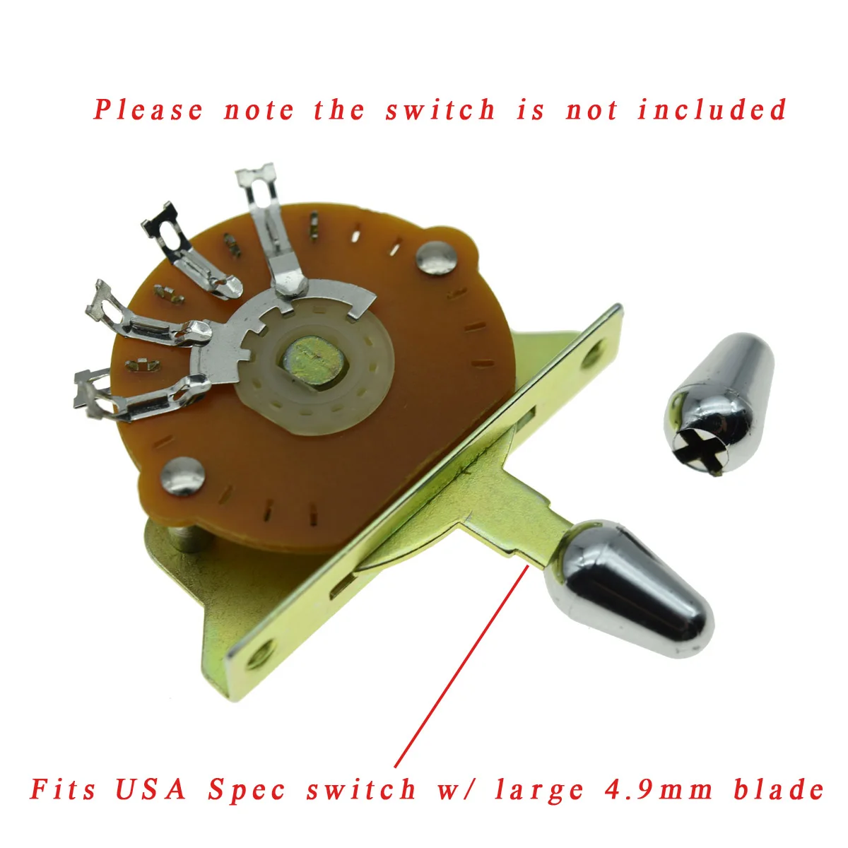 KAISH 2 шт. хромированная крышка для гитары 5 способов ручка переключателя подходит