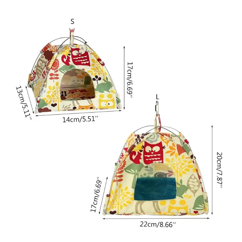 

Bird Nest House Bed Parrot Habitat Cave Hanging Tent Parakeet Sleep Hut Hammock