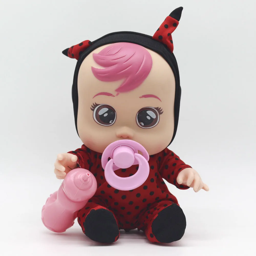 3D силиконовая кукла Inteiro Realista Reborn Cry A Baby, высокое качество, волшебные слезы, куклы, игрушки для детей, подарок-сюрприз - Цвет: Белый