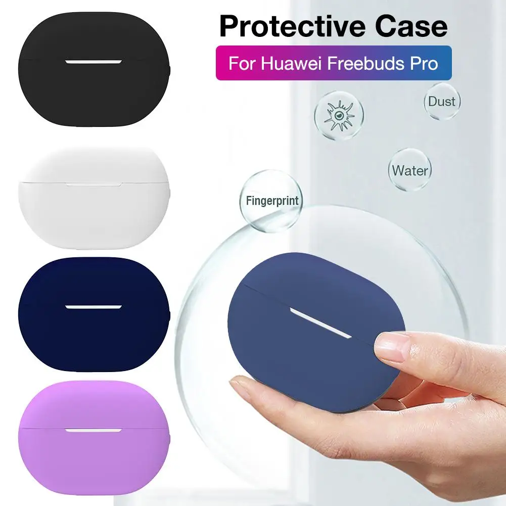 

Wireless Earphones Case Protective Natural Eco-friendly Silicone Case Cover For Huawei Freebuds Pro Storage Earphones 2021