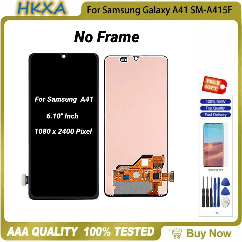

6.1" New Original AMOLED For Samsung Galaxy A41 SM-A415F A415 LCD Display Touch Screen Digitizer Assembly Replacement Parts