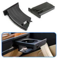 Car Front Left Right Cup Holder Drink Rack For BMW E60 E61 5 Series 2003-2010 Black Cup Holders Car Accessories 51459125622