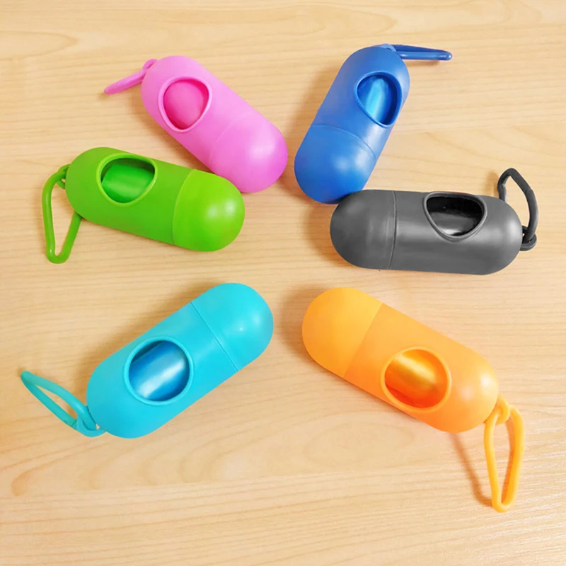 

1PC Portable Pet Dog Poop Bag Dispenser Waste Garbage Holder Dispensers + Poop Bags Set Pets Dogs Trash Cleaning Supplies