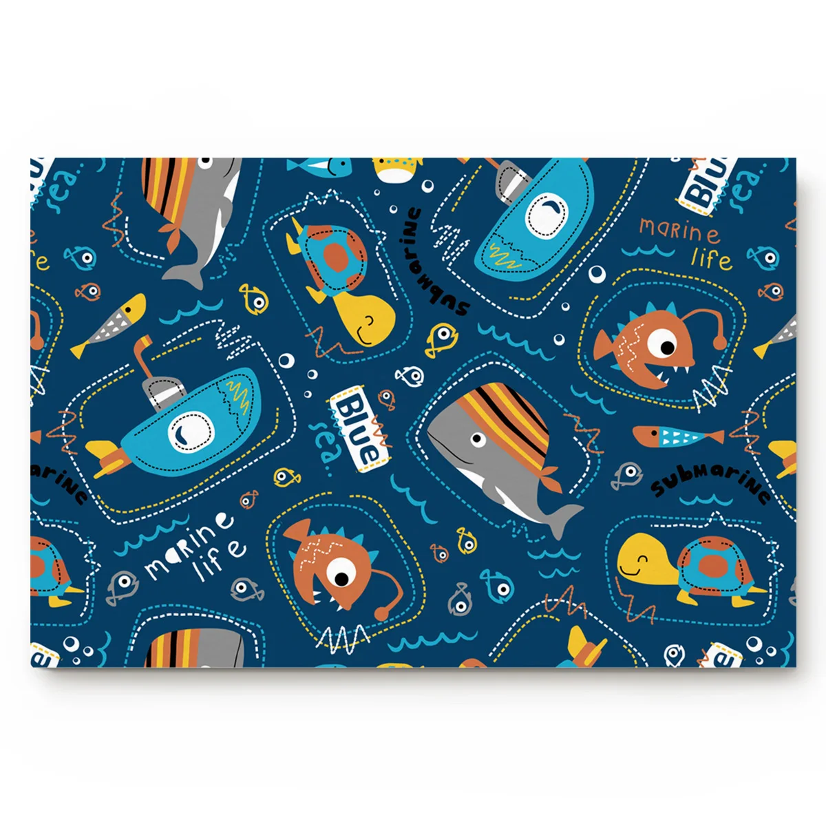 Синий океан животное рыба космический корабль Ванная комната Кухня гостиная