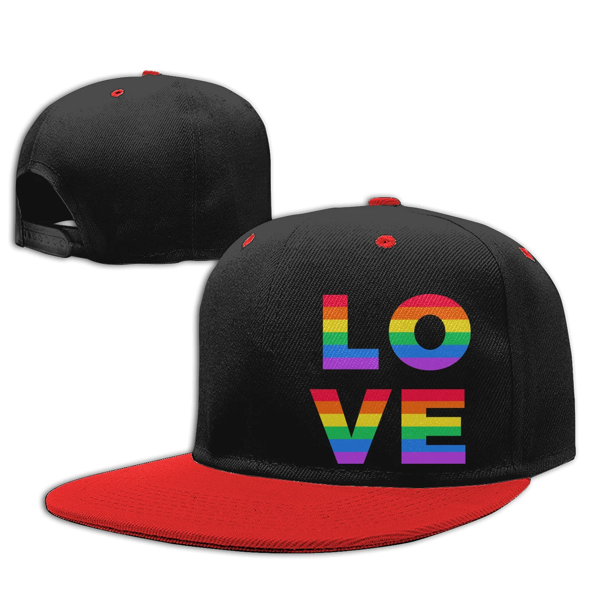 

Gay Pride Flag Love Is Love T Girl's Boys Fashionable breathable Sun Caps