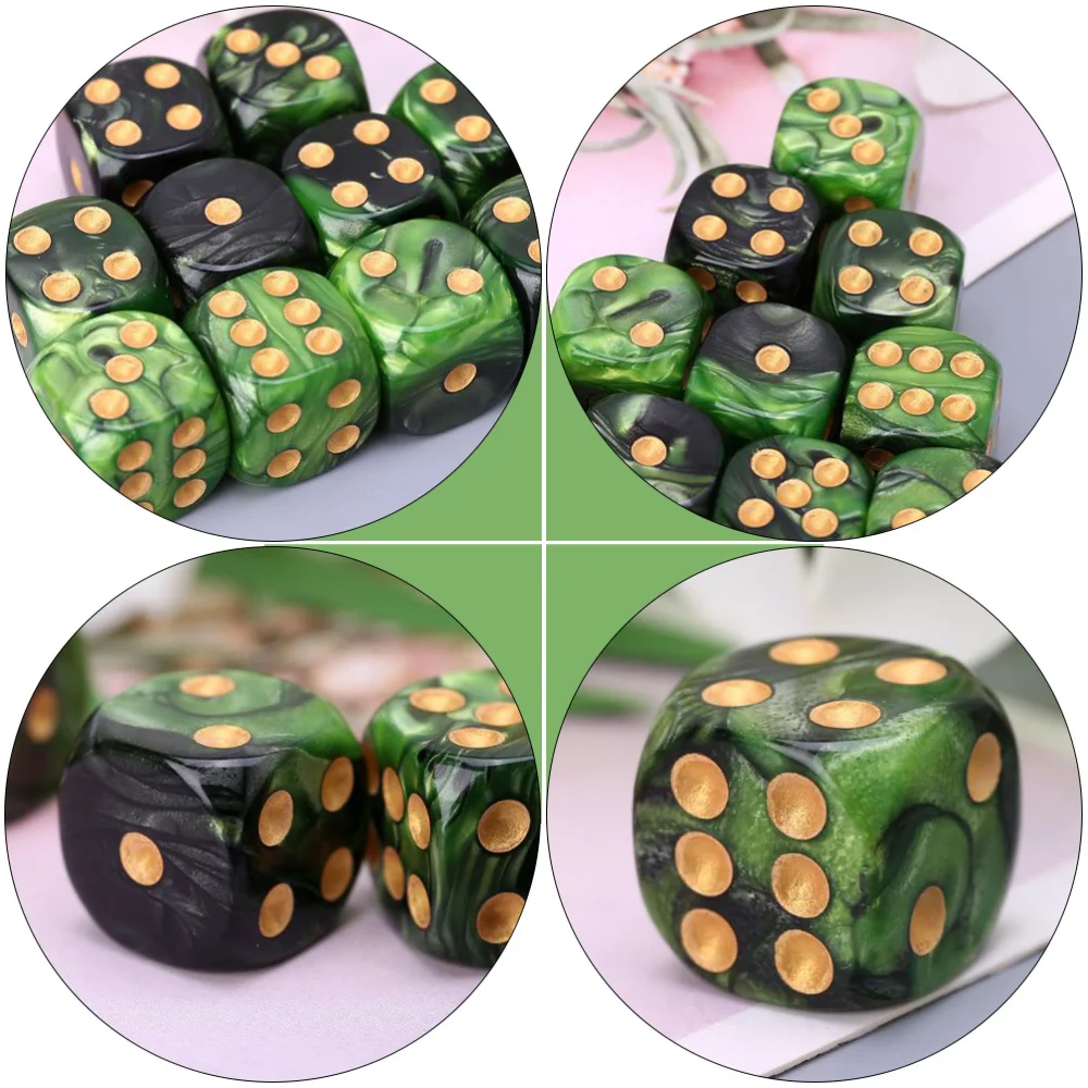 

25pcs Polyhedral Acrylic Dice 6 Sided Game Dice Set Table Games Accessories