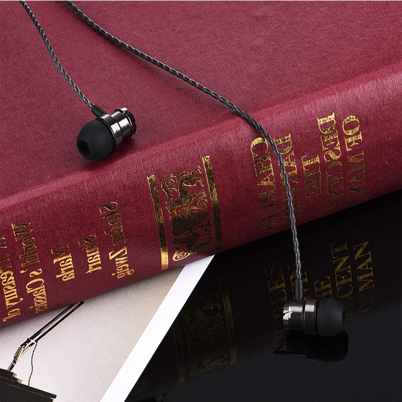 Металлические наушники вкладыши WS001 проводные стерео с микрофоном для iPhone samsung