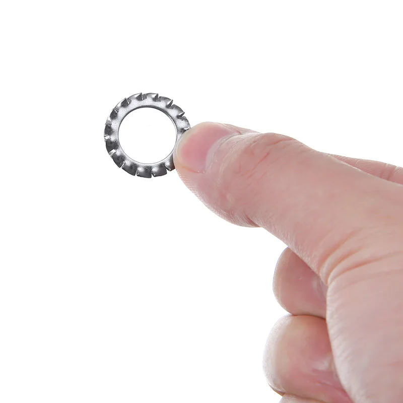 300 шт. в ассортименте комплект шайб из нержавеющей стали 304 с внешними зубьями