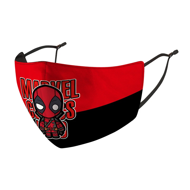 Marvel Superhero Print Kids Mask With Filters Children Cosplay Face Anti Dust PM2.5 Windproof Reusable Mouth Washable | Красота и