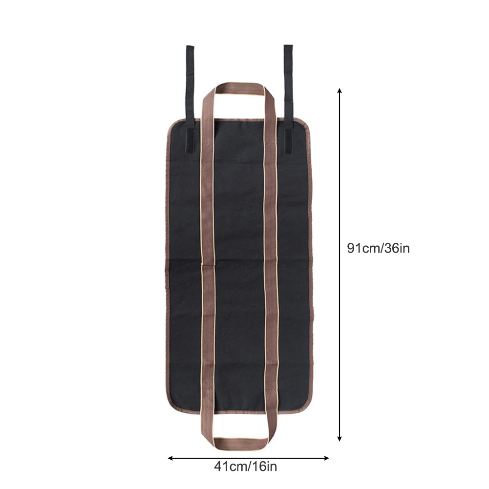 

Outdoor Camping Firewood Carry Bag Portable Canvas Firewood Log Storage Carrier Pack Durable Carry Wooden Handbags