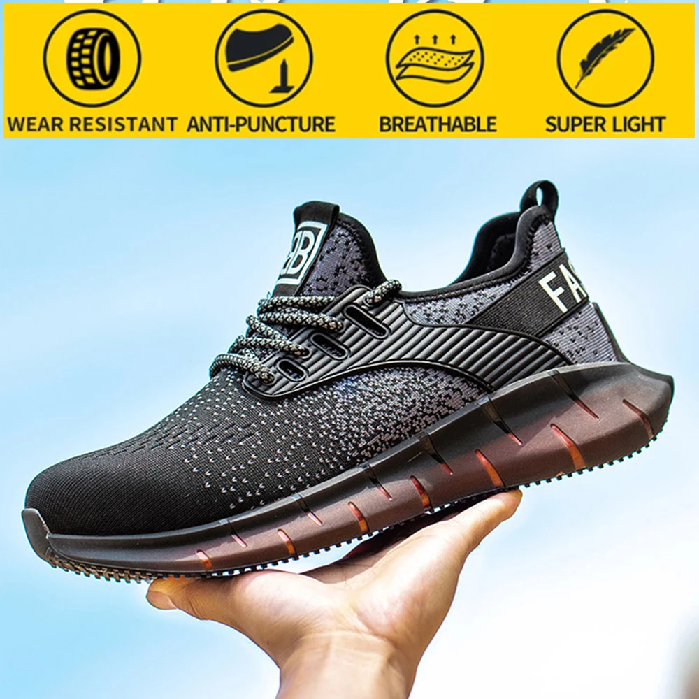 

Men's and women's protective shoes, safety shoes, breathable summer deodorant non-slip work shoes, comfortable to work