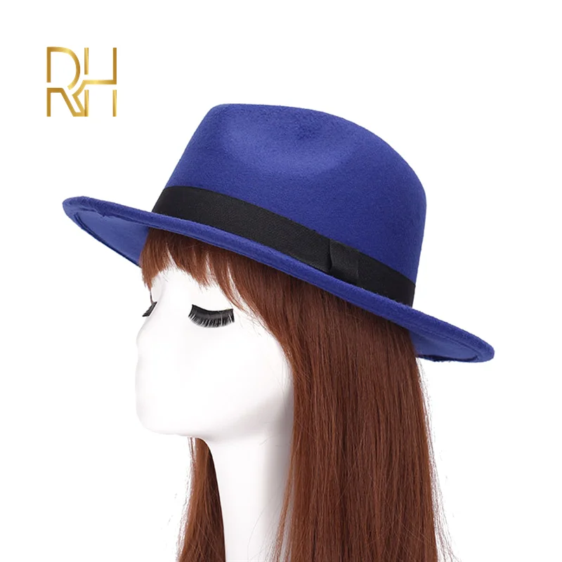 Жесткая фетровая шляпа для мужчин и женщин имитация шерсти зимние фетровые шапки