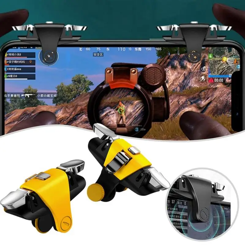 

2pcs Mobile Phone Gaming Trigger Gamepad PUBG Button Handle For L1R1 Shooter Controller Keypads Grip For IPhone Android Phone