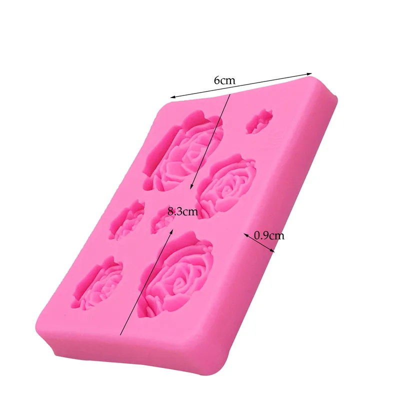 WALFOS Sugarcraft силиконовая форма в виде цветка розы помадная для торта шоколадная