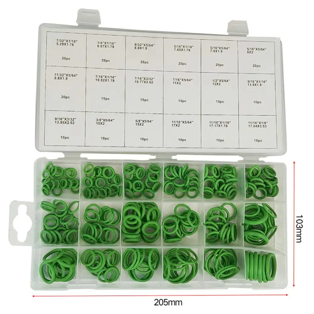 270 шт./упак. 18 Размеры комплект уплотнительных колец зеленые метрические